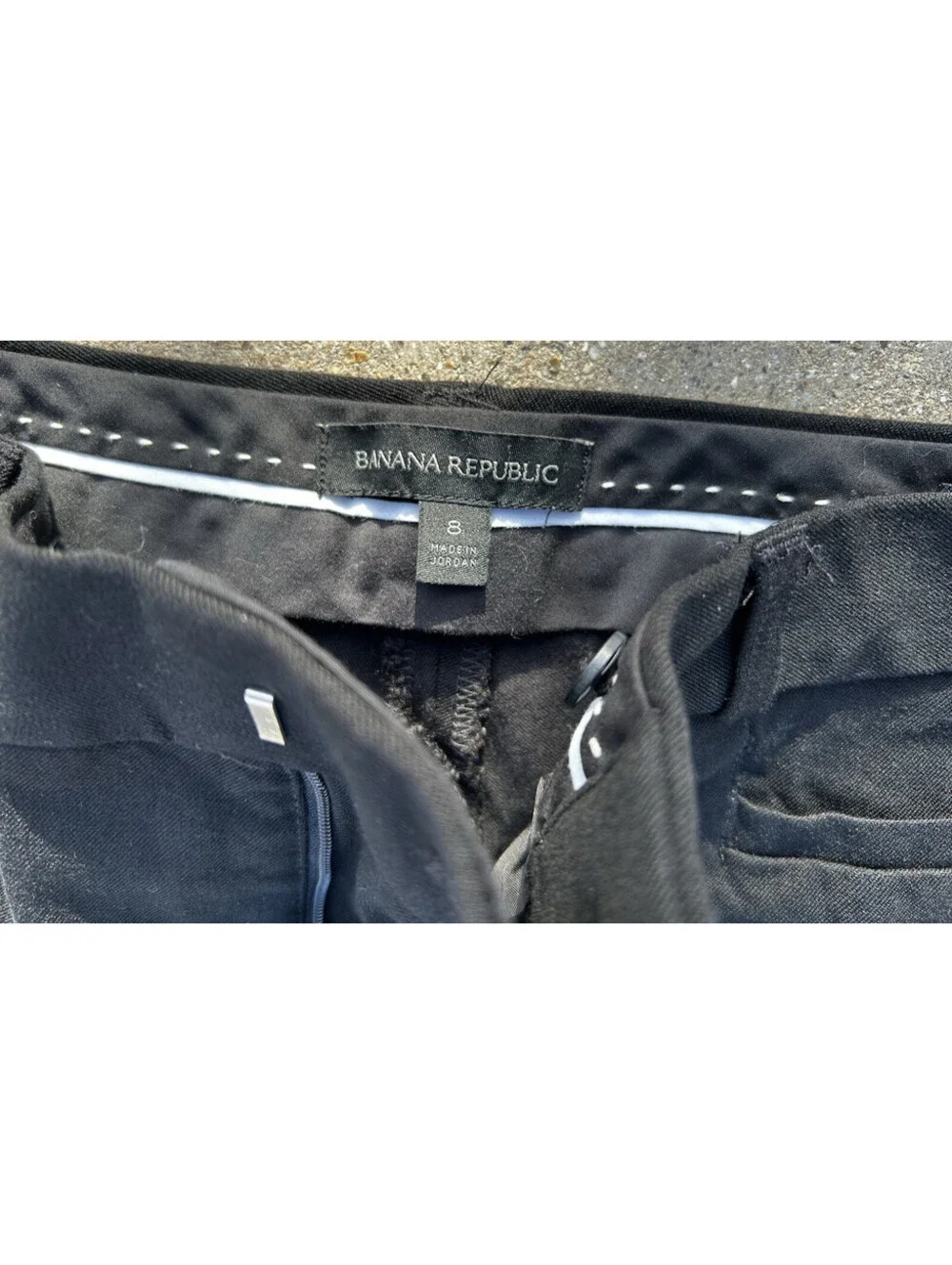 Banana Republic Pants Womens 8P Petite Sloan Fit Business Casual Black Stretch
